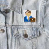 Professionelles Geschäftsmann-Symbol mit Aktentasc Button (Beispiel)