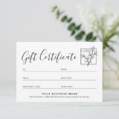 Professionelles Geschenkgutschein-Logo QR-Code-Kar (Stehend Vorderseite)
