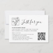 Professionelles Geschenkgutschein-Logo QR-Code-Kar (Rückseite)