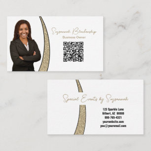 Professionelles Gold Silber von falschem Glitter F Visitenkarte