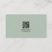 Professionelles grünes QR-Code-Foto-Logo Visitenkarte (Rückseite)