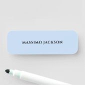 Professionelles hellblaues modernes minimalistisch namensschild (Beispiel)