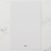 Professionelles Hellgrau Einfach Schlicht Briefpapier (Rückseite)