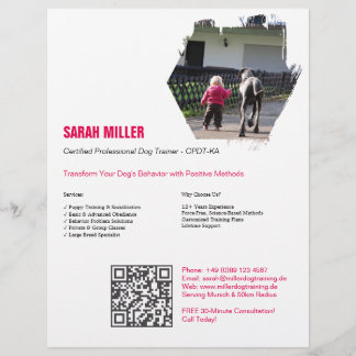 Professionelles Hundetrainer-Flyer Great Dane Flyer