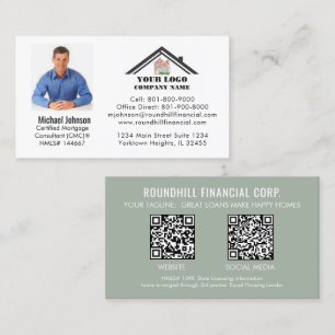 Professionelles Hypotheken-Foto-Logo-QR-Code Visitenkarte