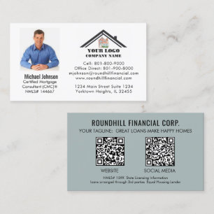 Professionelles Hypotheken-Foto-Logo-QR-Code Visitenkarte