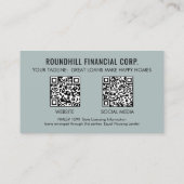 Professionelles Hypotheken-Foto-Logo-QR-Code  Visitenkarte (Rückseite)