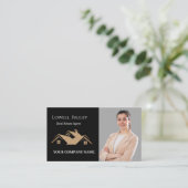 Professionelles Immobilien-Werbe-Makler-Logo Visitenkarte (Stehend Vorderseite)