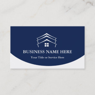 Professionelles Immobilienmakler-Hausdach-Logo Visitenkarte