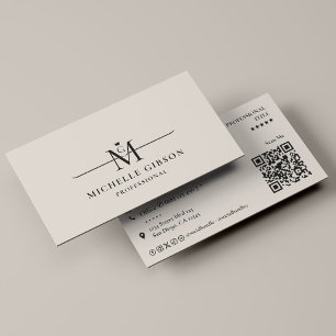Professionelles initiales Kronenmonogramm Sand Mar Visitenkarte