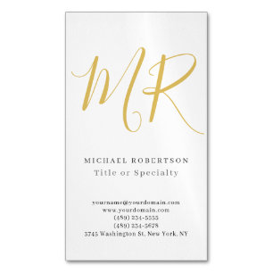 Professionelles klassisches Monogramm-Minimalist e Magnetische Visitenkarte