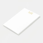 Professionelles klassisches Monogramm-Minimalist e Post-it Klebezettel (angewinkelt)