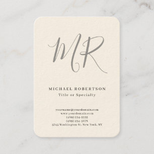 Professionelles klassisches Monogramm-Minimalist e Visitenkarte
