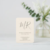 Professionelles klassisches Monogramm-Minimalist e Visitenkarte (Stehend Vorderseite)