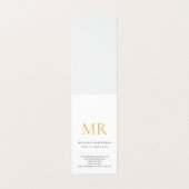 Professionelles klassisches Monogramm-Minimalist e Visitenkarten (Außenseite Aufgefaltet)