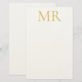 Professionelles klassisches Monogramm-Minimalist P Briefpapier (Vorne/Hinten)