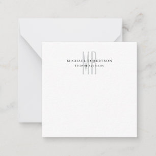 Professionelles klassisches Monogramm-Minimalist P Mitteilungskarte