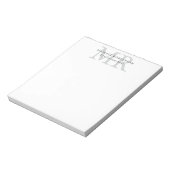 Professionelles klassisches Monogramm-Minimalist P Notizblock (Rotiert)