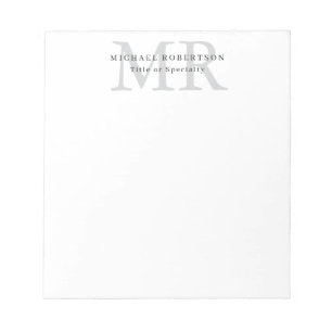Professionelles klassisches Monogramm-Minimalist P Notizblock