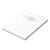 Professionelles klassisches Monogramm-Minimalist P Notizblock (Rotiert)
