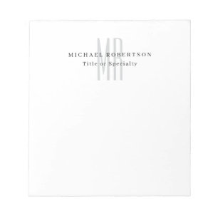 Professionelles klassisches Monogramm-Minimalist P Notizblock
