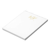Professionelles klassisches Monogramm-Minimalist P Notizblock (Rotiert)