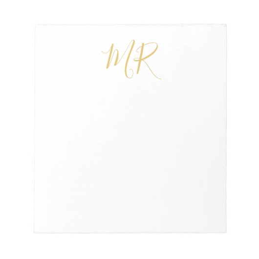Professionelles klassisches Monogramm-Minimalist P Notizblock (Vorderseite)