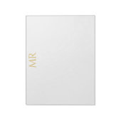 Professionelles klassisches Monogramm-Minimalist P Notizblock (Rotiert)