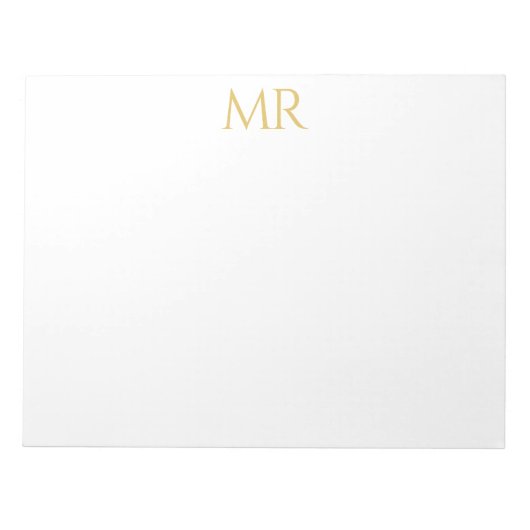 Professionelles klassisches Monogramm-Minimalist P Notizblock (Vorderseite)