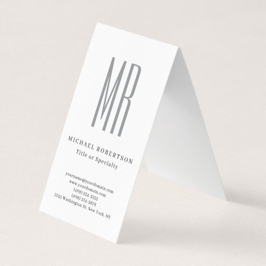 Professionelles klassisches Monogramm-Minimalist P Visitenkarten (Vorderseite)