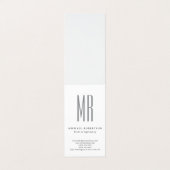 Professionelles klassisches Monogramm-Minimalist P Visitenkarten (Außenseite Aufgefaltet)