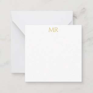 Professionelles klassisches Monogramm minimalist s Mitteilungskarte