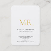 Professionelles klassisches Monogramm Minimalistis Visitenkarte (Vorderseite)