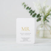 Professionelles klassisches Monogramm Minimalistis Visitenkarte (Stehend Vorderseite)