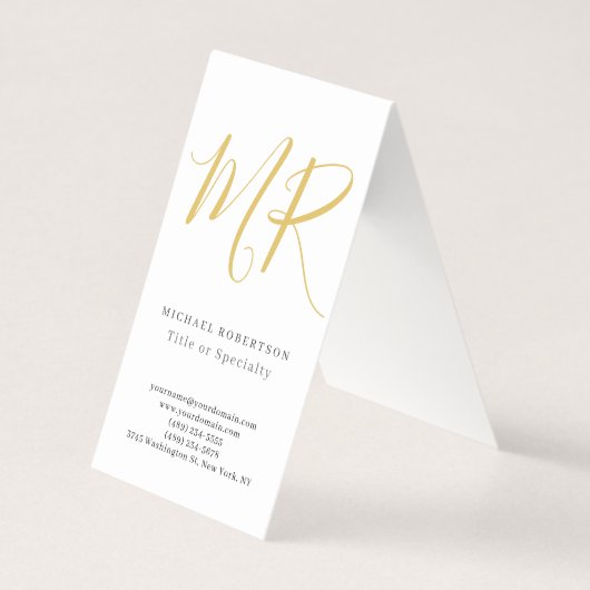 Professionelles klassisches Monogramm Minimalistis Visitenkarten (Vorderseite)