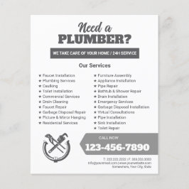 Professionelles Klempner-Service-Geschäftslogo Flyer