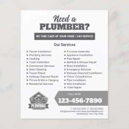 Professionelles Klempner-Service-Geschäftslogo Flyer