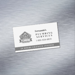Professionelles Klempner-Service-Geschäftslogo Magnetische Visitenkarte