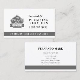 Professionelles Klempner-Service-Geschäftslogo Visitenkarte