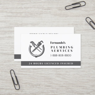 Professionelles Klempner-Service-Geschäftslogo Visitenkarte
