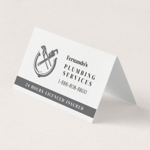 Professionelles Klempner-Service-Geschäftslogo Visitenkarten