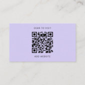 Professionelles Lavendel-Logo QR-Code Visitenkarte (Rückseite)