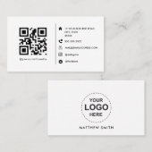 Professionelles Logo mit QR-Code (Minimalistisch) Visitenkarte (Vorne/Hinten)