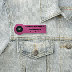 Professionelles Logo Mitarbeiter Tiefrot Metallisc Namensschild