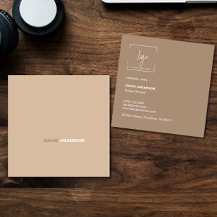 Professionelles Logo Modern Einfach Minimalistisch Quadratische Visitenkarte