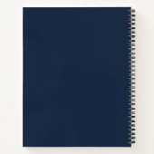 Professionelles Logo Navy Blau Monogramm Geschäft Notizblock (Rückseite)