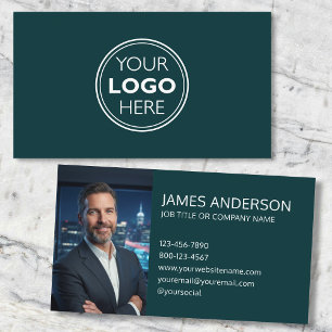 Professionelles Logo Profilbild Minimalistisch Grü Visitenkarte