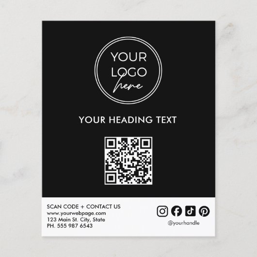 Professionelles Logo QR-Code Geschäftsflyer Templa Flyer (Vorne)