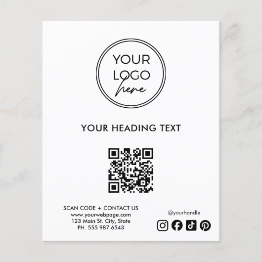 Professionelles Logo QR-Code Geschäftsflyer Templa Flyer (Vorne)
