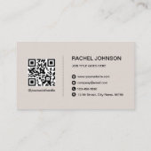 Professionelles Logo QR-Code Moderne Visitenkarte (Rückseite)
